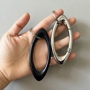 Silver Oval Keychains